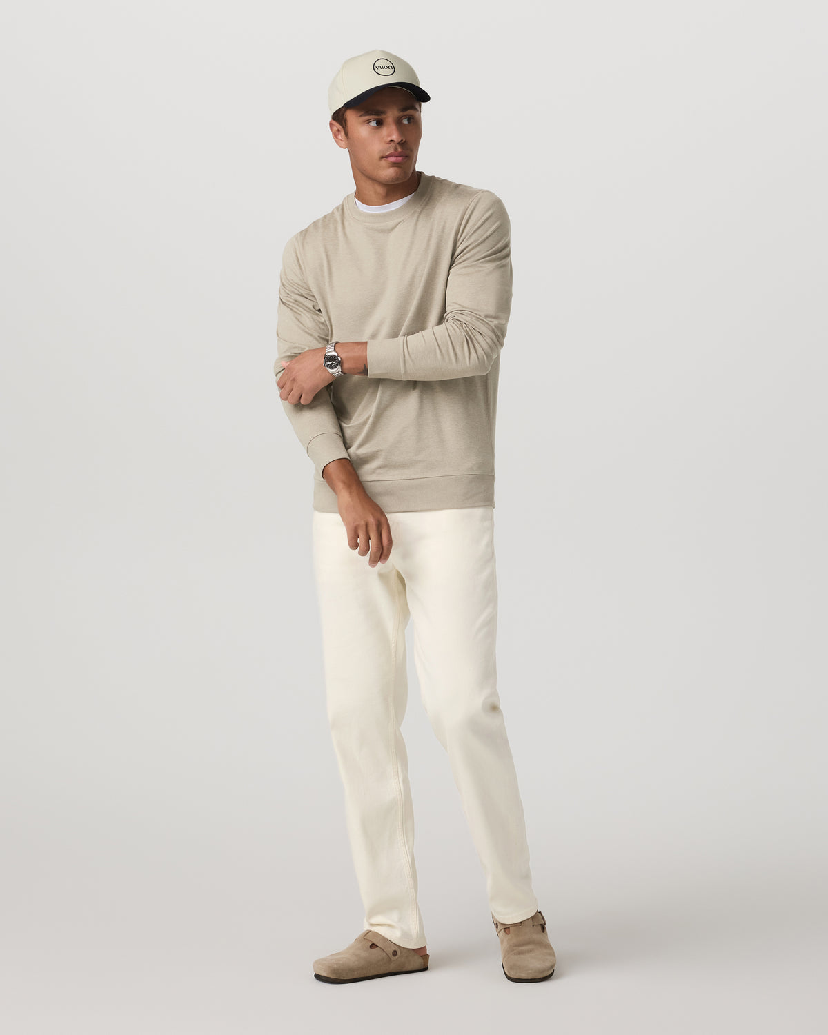Ponto Performance Crew Men's Truffle Heather Crew Neck | Vuori discount - US 1681