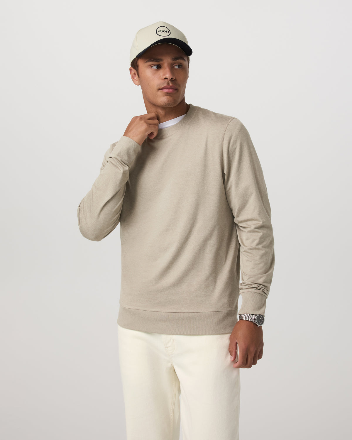 Ponto Performance Crew Men's Truffle Heather Crew Neck | Vuori discount - US 1681