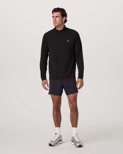 Clearview Seamless Quarter Zip Men's Black Long Sleeve | Vuori outlet - US 5371