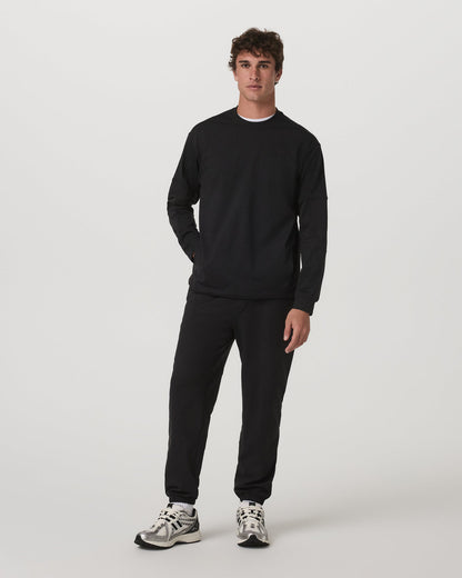 Coronado Mixed Media Crew Men's Black Heather Crewneck | Vuori sale - US 6772