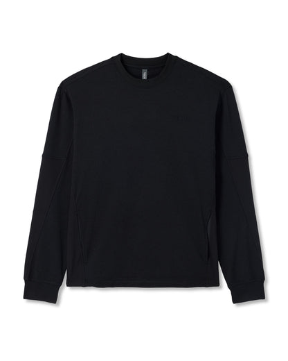 Coronado Mixed Media Crew Men's Black Heather Crewneck | Vuori sale - US 6772