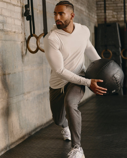 Strato Tech Hoodie Men's Frost Grey Workout Hoodie | Vuori onsale - US 7951