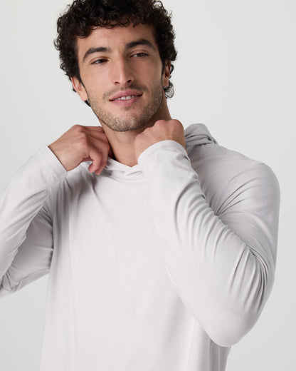 Strato Tech Hoodie Men's Frost Grey Workout Hoodie | Vuori onsale - US 7951