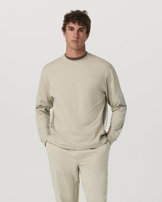 Men's Coronado Mixed Media Crew Limestone Heather | Vuori for sale - US 8609
