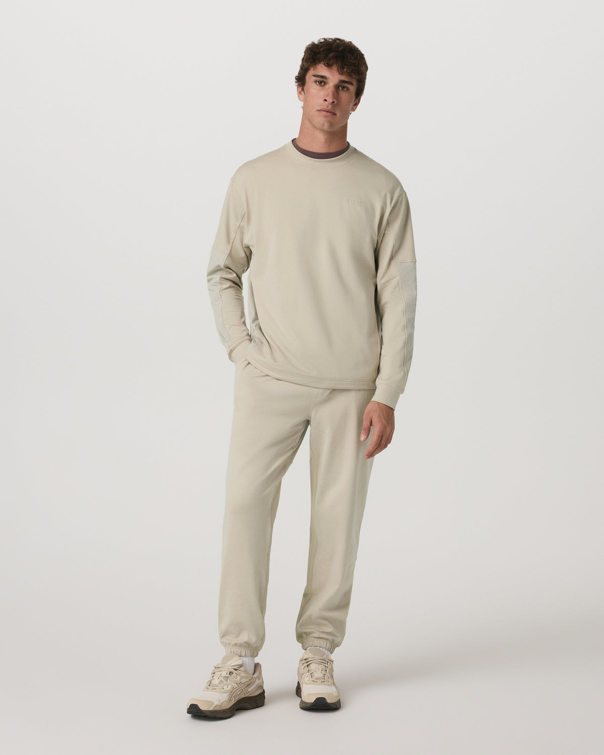 Men's Coronado Mixed Media Crew Limestone Heather | Vuori for sale - US 8609