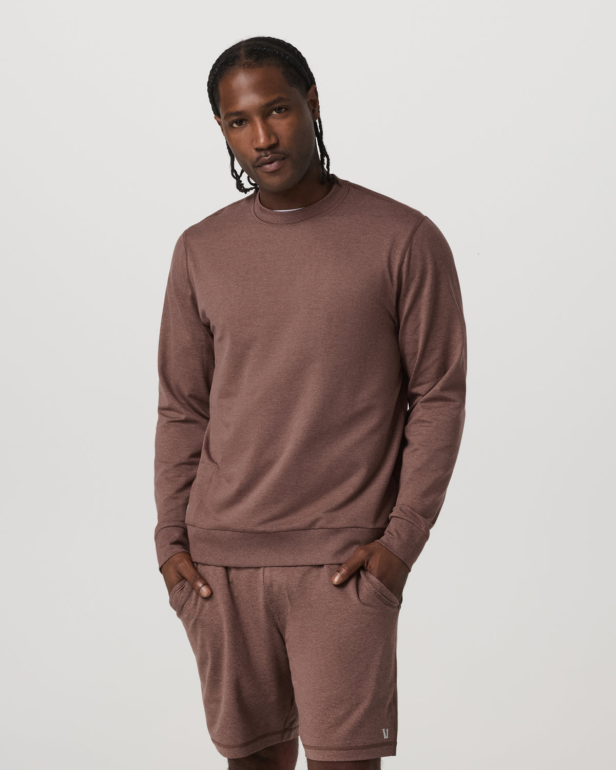Ponto Performance Crew Men's Sable Heather Crew Neck | Vuori online - US 1950