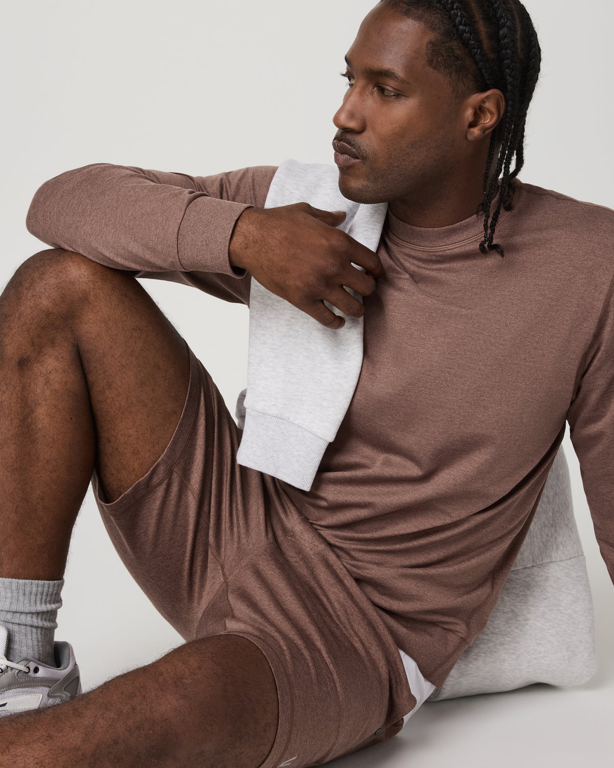 Ponto Performance Crew Men's Sable Heather Crew Neck | Vuori online - US 1950