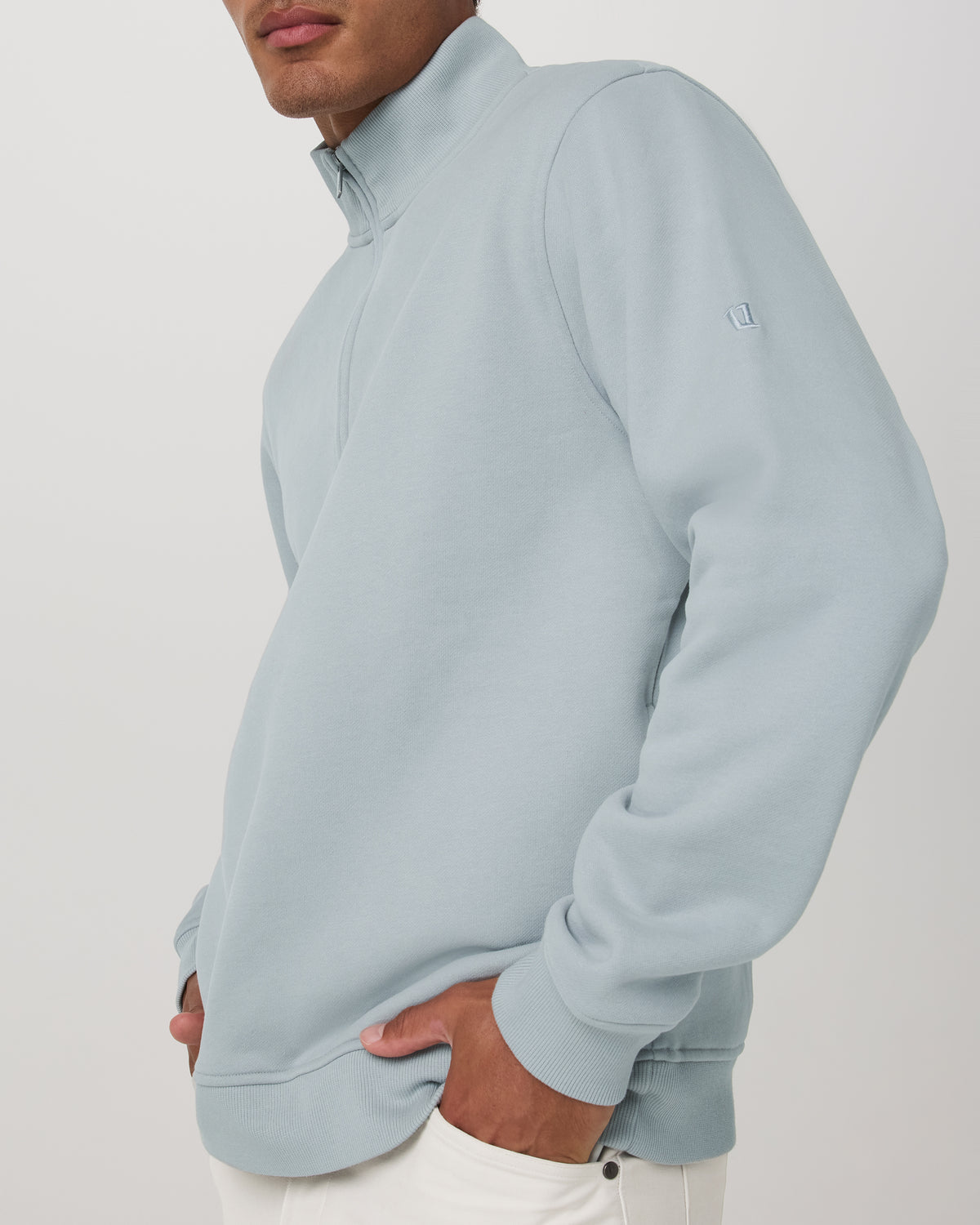 Seaside 1/2 Zip Classic Men's Blue Haze Pullover | Vuori discount - US 6758