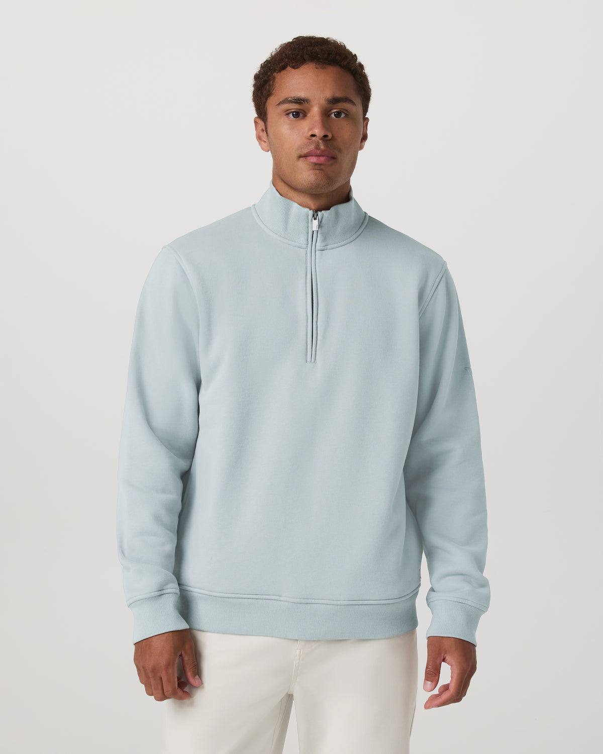 Seaside 1/2 Zip Classic Men's Blue Haze Pullover | Vuori discount - US 6758