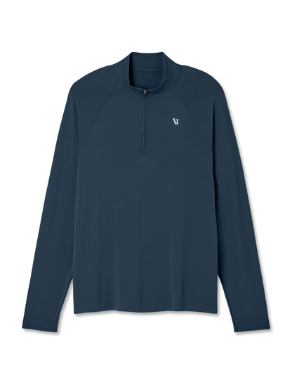 Clearview Seamless Quarter Zip Ocean Blue Long Sleeve | Vuori shop - US 8432