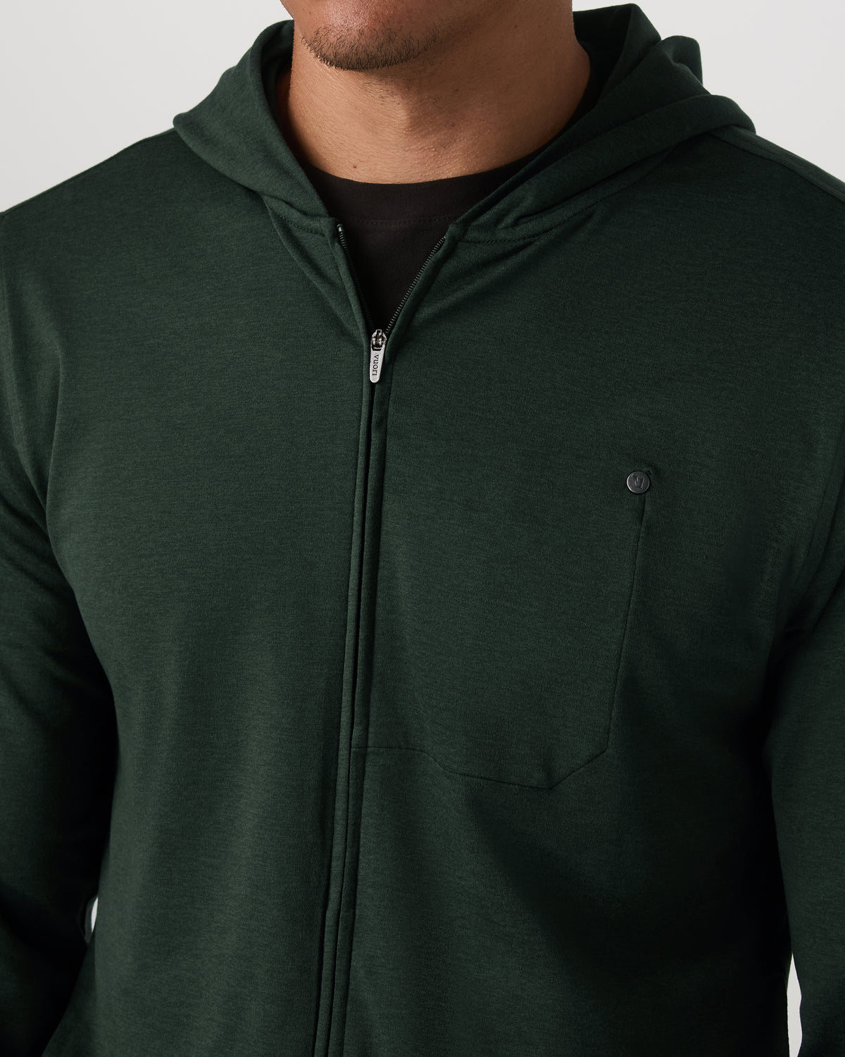 Ponto Full Zip Hoodie Men's Spruce Heather Hoodie | Vuori sale - US 5470