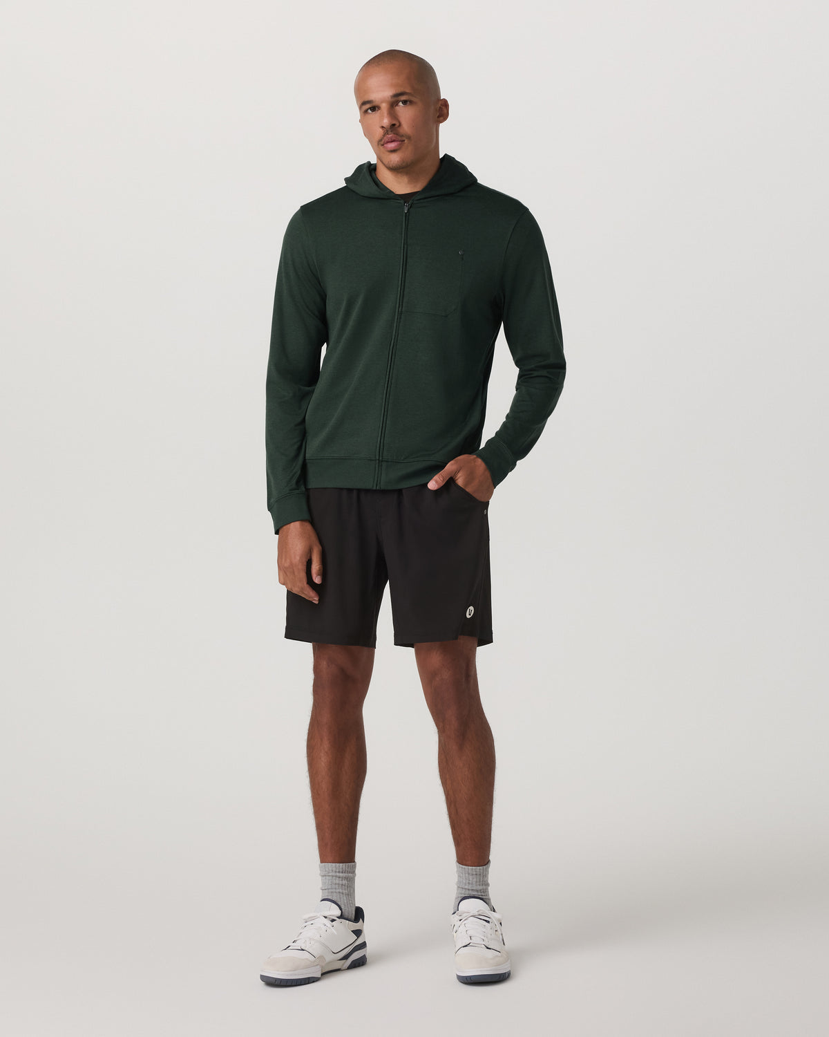 Ponto Full Zip Hoodie Men's Spruce Heather Hoodie | Vuori sale - US 5470