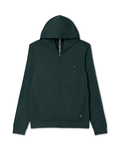 Ponto Full Zip Hoodie Men's Spruce Heather Hoodie | Vuori sale - US 5470