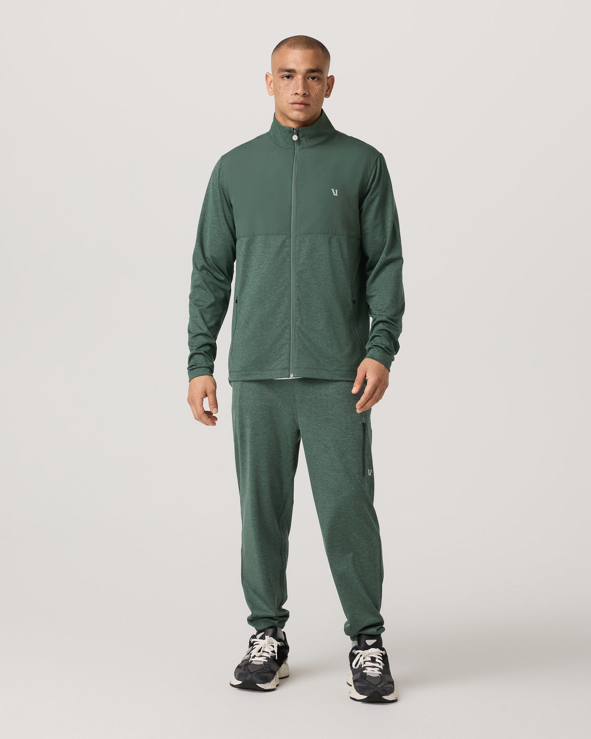 Men's Sunday Element Track Jacket Agate Green Heather | Vuori for sale - US 7729