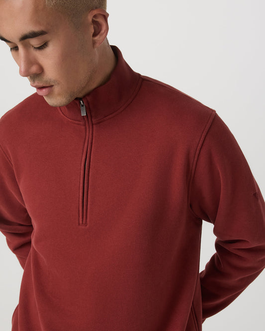Seaside 1/2 Zip Classic Men's Spiced Apple Pullover | Vuori online - US 5254