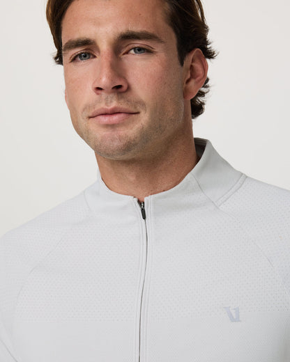 Clearview Seamless Quarter Zip Frost Grey Long Sleeve | Vuori discount - US 5691