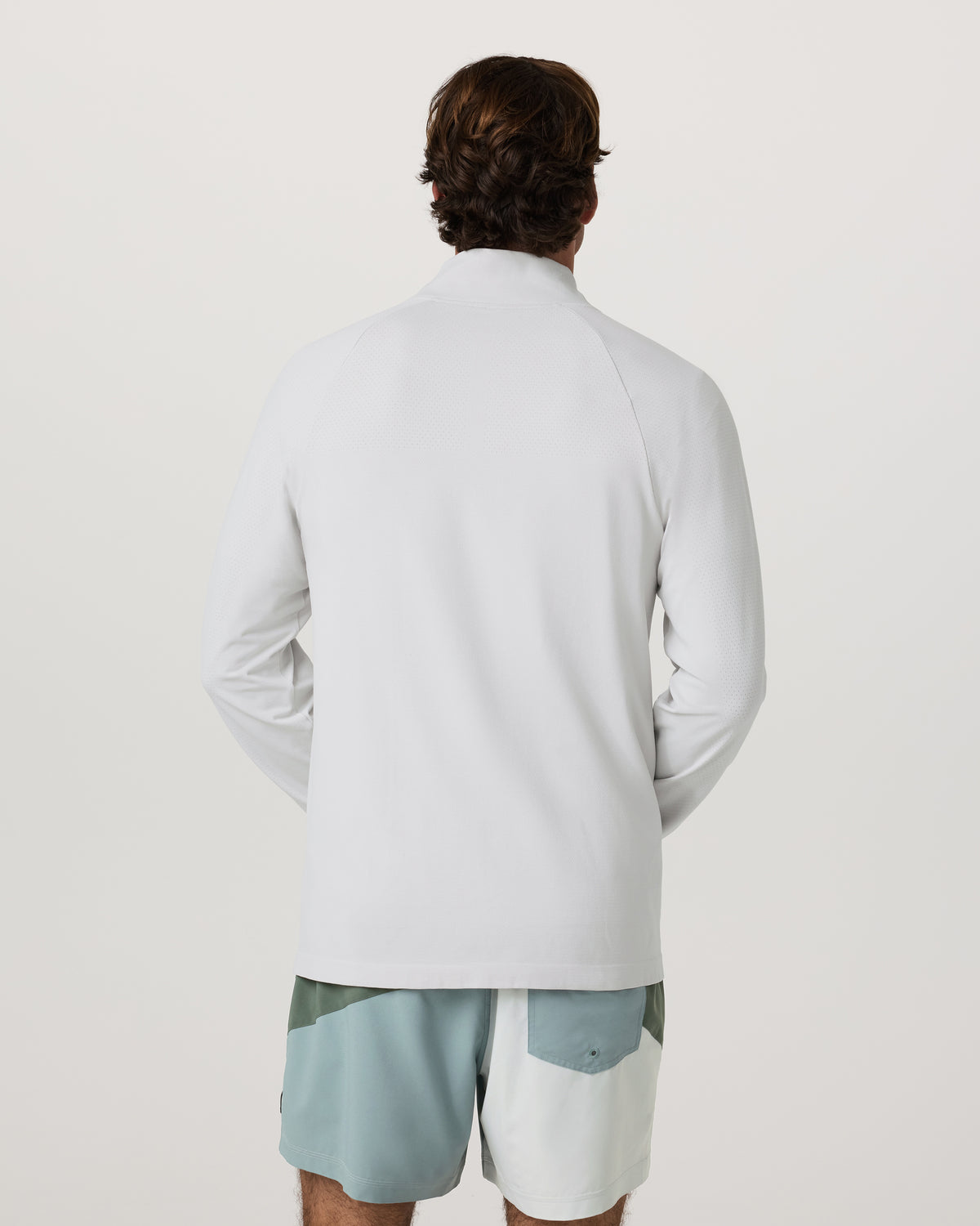 Clearview Seamless Quarter Zip Frost Grey Long Sleeve | Vuori discount - US 5691
