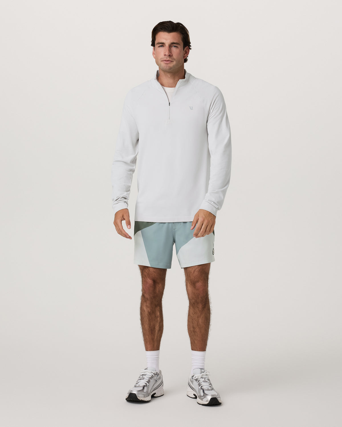 Clearview Seamless Quarter Zip Frost Grey Long Sleeve | Vuori discount - US 5691