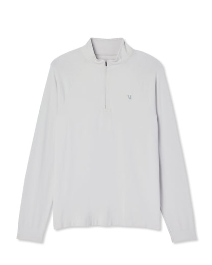 Clearview Seamless Quarter Zip Frost Grey Long Sleeve | Vuori discount - US 5691