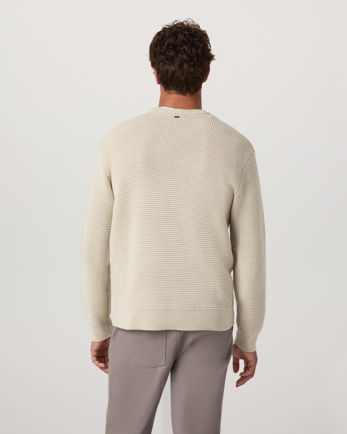 Denver Waffle Crew Sweater Men's Mushroom Wool Sweater | Vuori outlet - US 7206