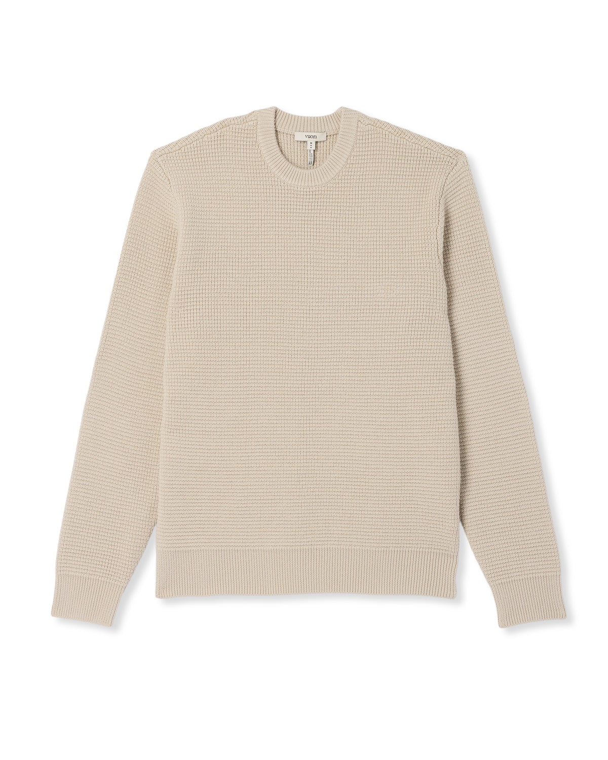 Denver Waffle Crew Sweater Men's Mushroom Wool Sweater | Vuori outlet - US 7206