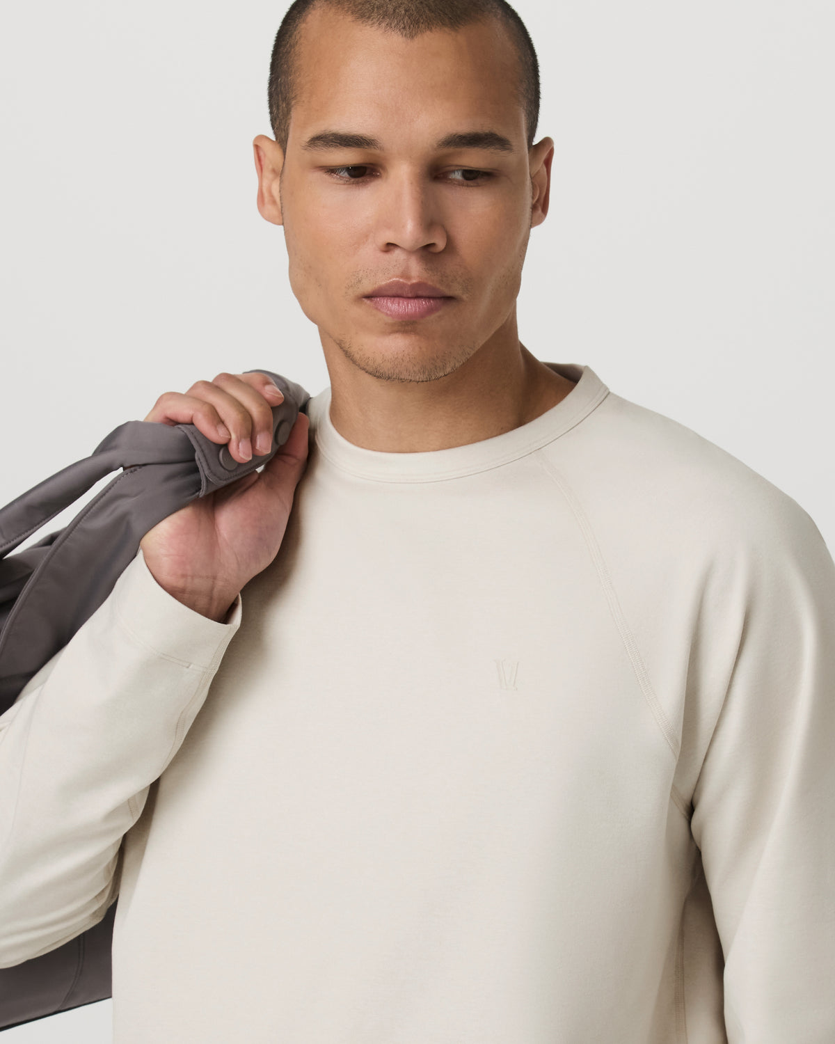 Coronado Crew - Relaxed Fit Men's Ivory Heather Crew | Vuori shop - US 4274