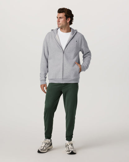 Seaside Full Zip 2.0 Men's Light Heather Grey Hoodie | Vuori for sale - US 4119