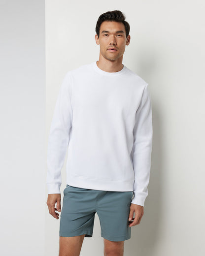 Jamestown Crew Men's White Waffle Crewneck | Vuori online - US 4310