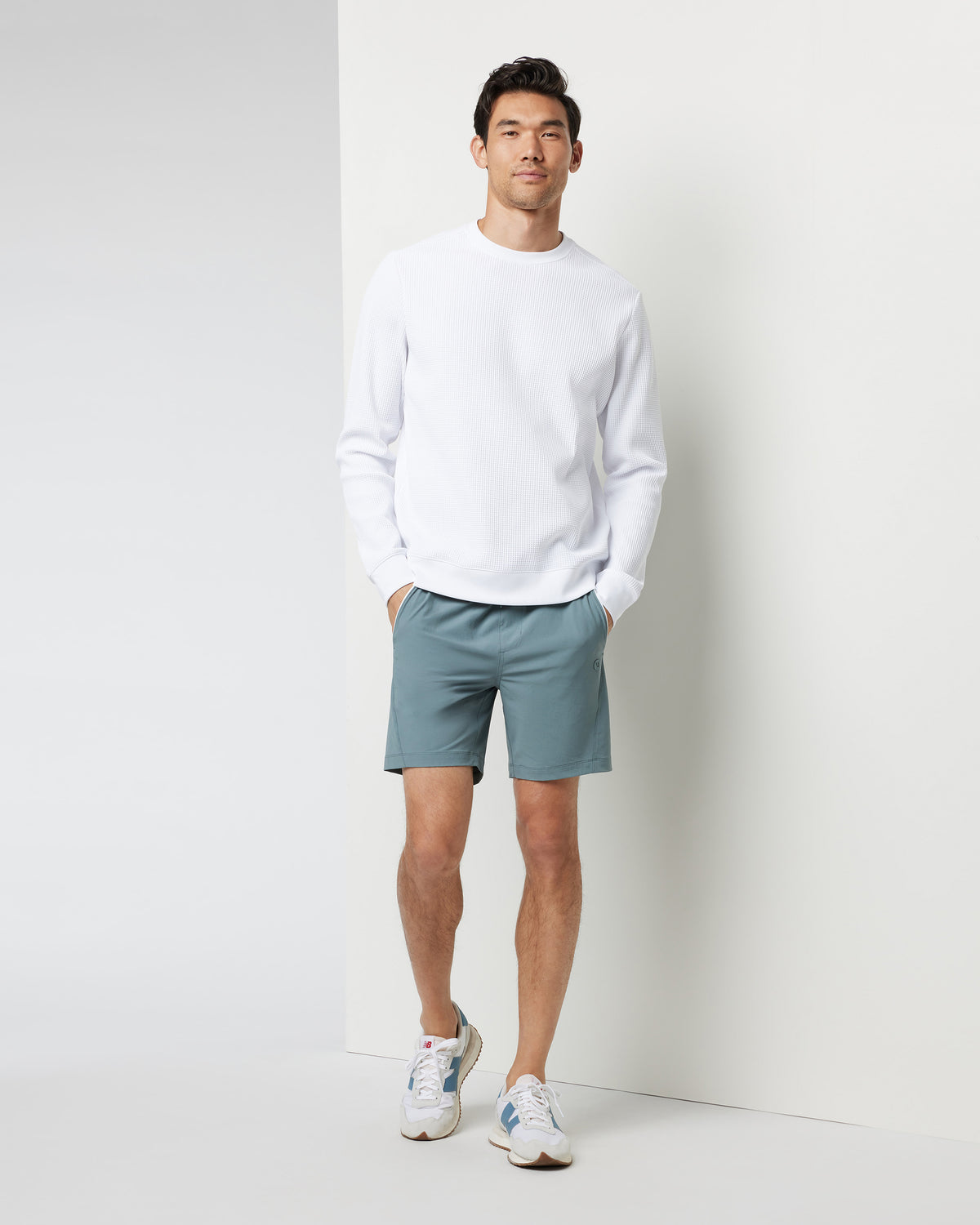 Jamestown Crew Men's White Waffle Crewneck | Vuori online - US 4310