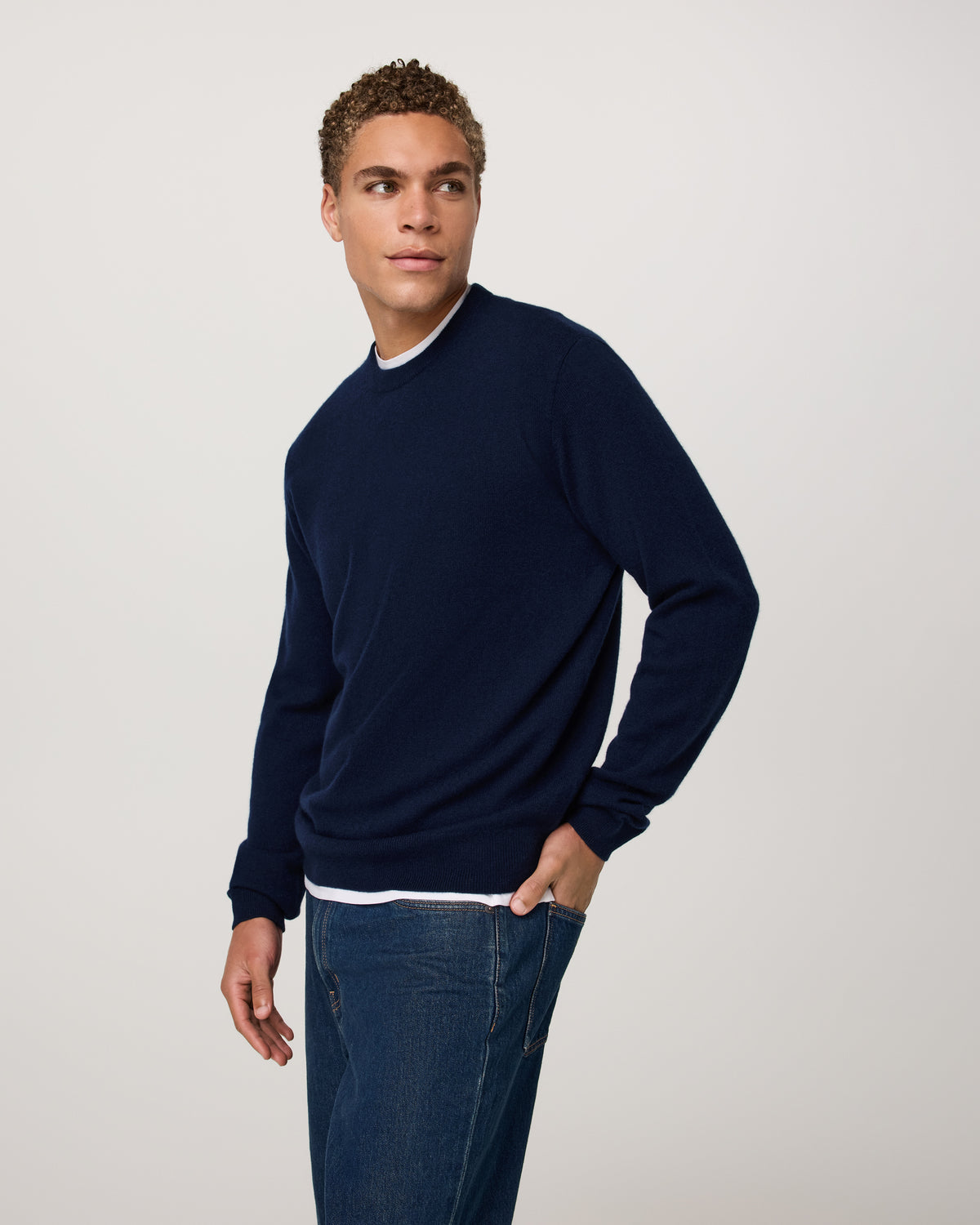 Berik Cashmere Sweater Men's Sweater in Ink | Vuori discount - US 5495