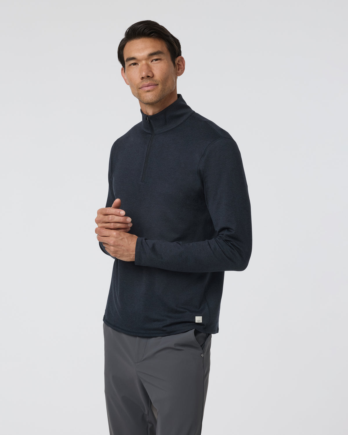 Ponto Half Zip Mock Neck Ink Heather | Vuori online - US 7507