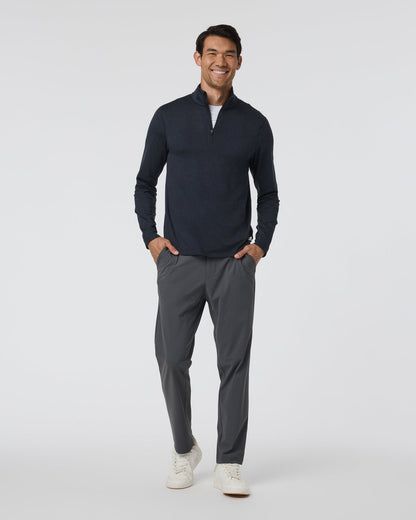 Ponto Half Zip Mock Neck Ink Heather | Vuori online - US 7507