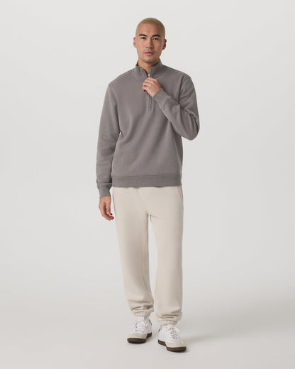 Seaside 1/2 Zip Classic Men's Cavern Grey Pullover | Vuori discount - US 9657