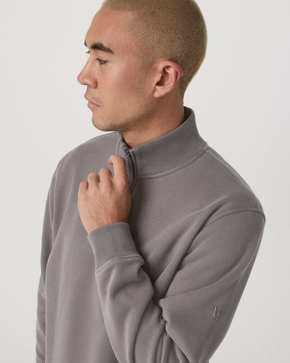 Seaside 1/2 Zip Classic Men's Cavern Grey Pullover | Vuori discount - US 9657