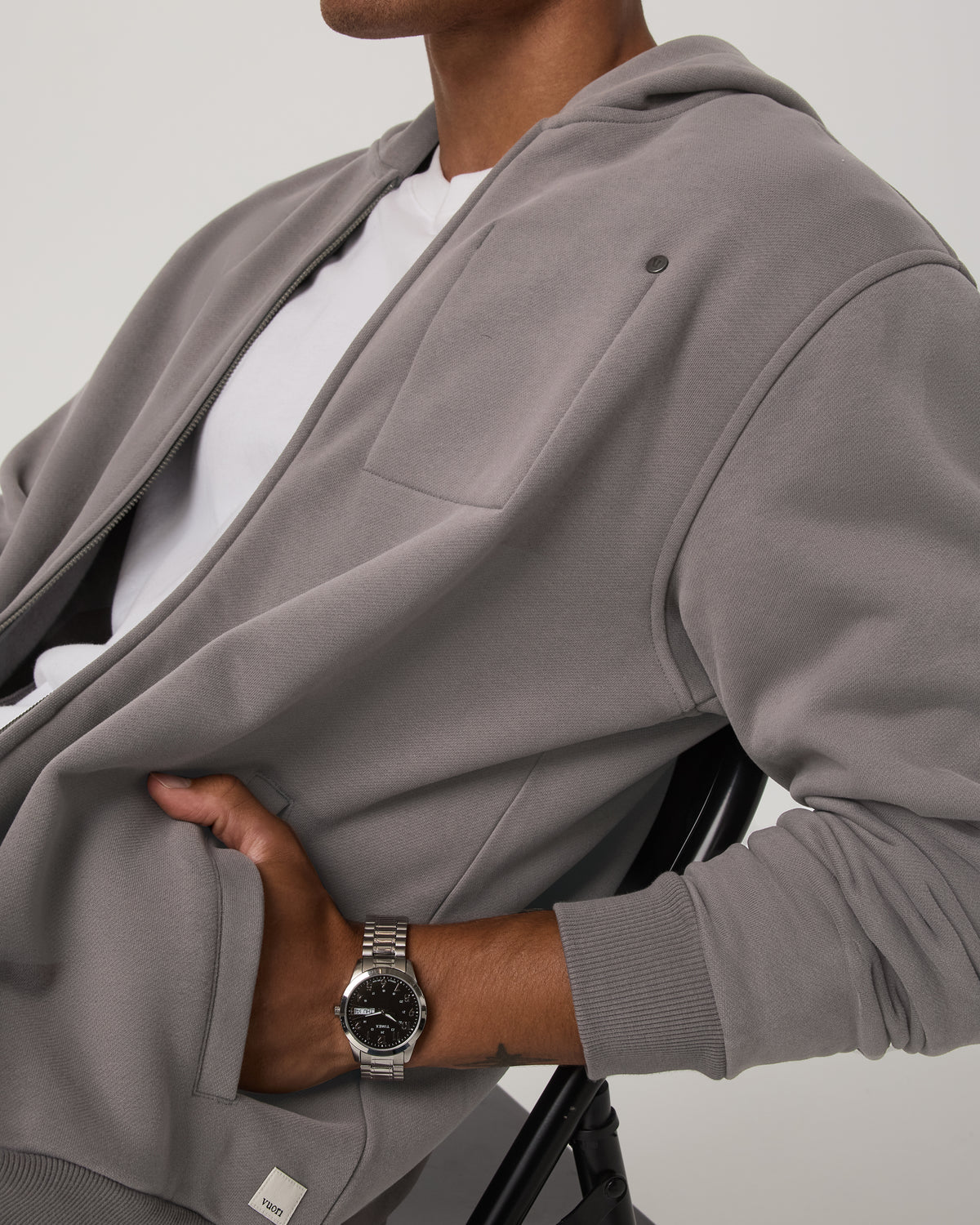 Seaside Full Zip 2.0 Men's Cavern Grey Full Zip Hoodie | Vuori outlet - US 2367