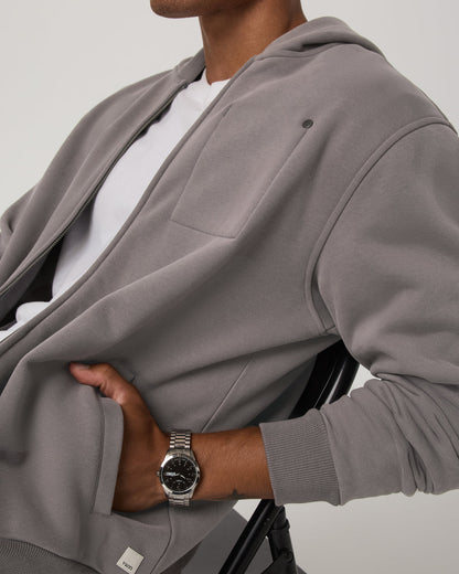 Seaside Full Zip 2.0 Men's Cavern Grey Full Zip Hoodie | Vuori outlet - US 2367