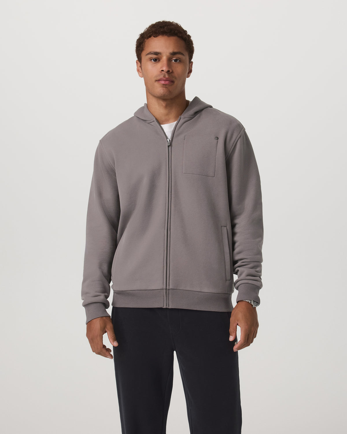 Seaside Full Zip 2.0 Men's Cavern Grey Full Zip Hoodie | Vuori outlet - US 2367