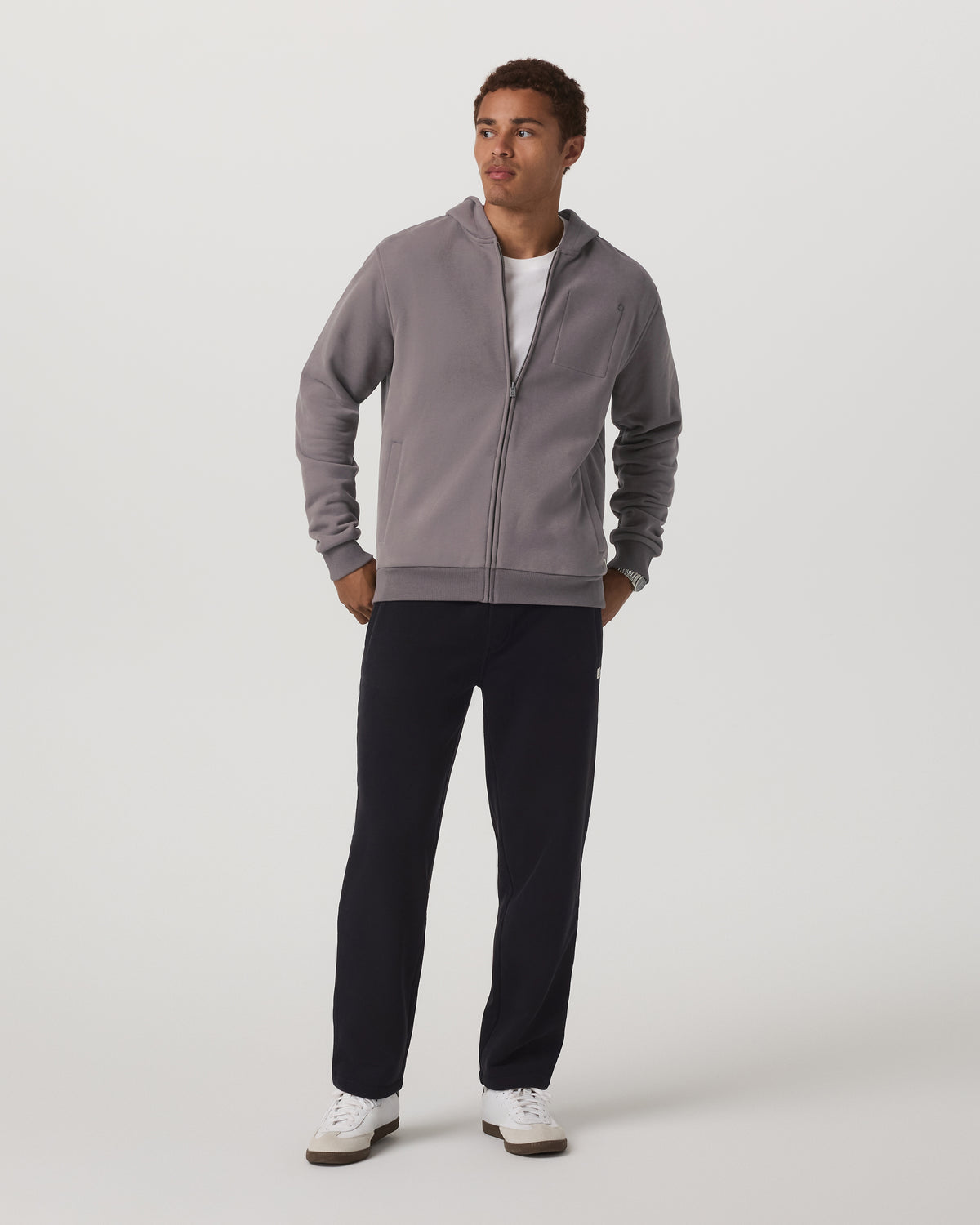 Seaside Full Zip 2.0 Men's Cavern Grey Full Zip Hoodie | Vuori outlet - US 2367