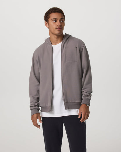 Seaside Full Zip 2.0 Men's Cavern Grey Full Zip Hoodie | Vuori outlet - US 2367