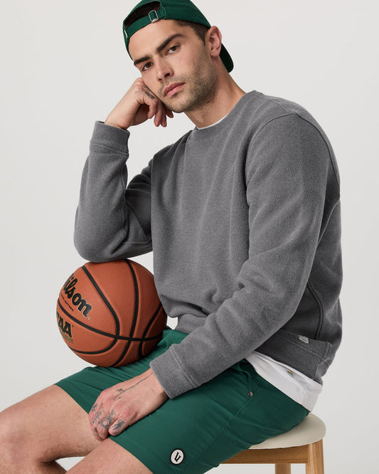 Beach Fleece Crew Men's Pinecone Heather Crewneck | Vuori shop - US 9309