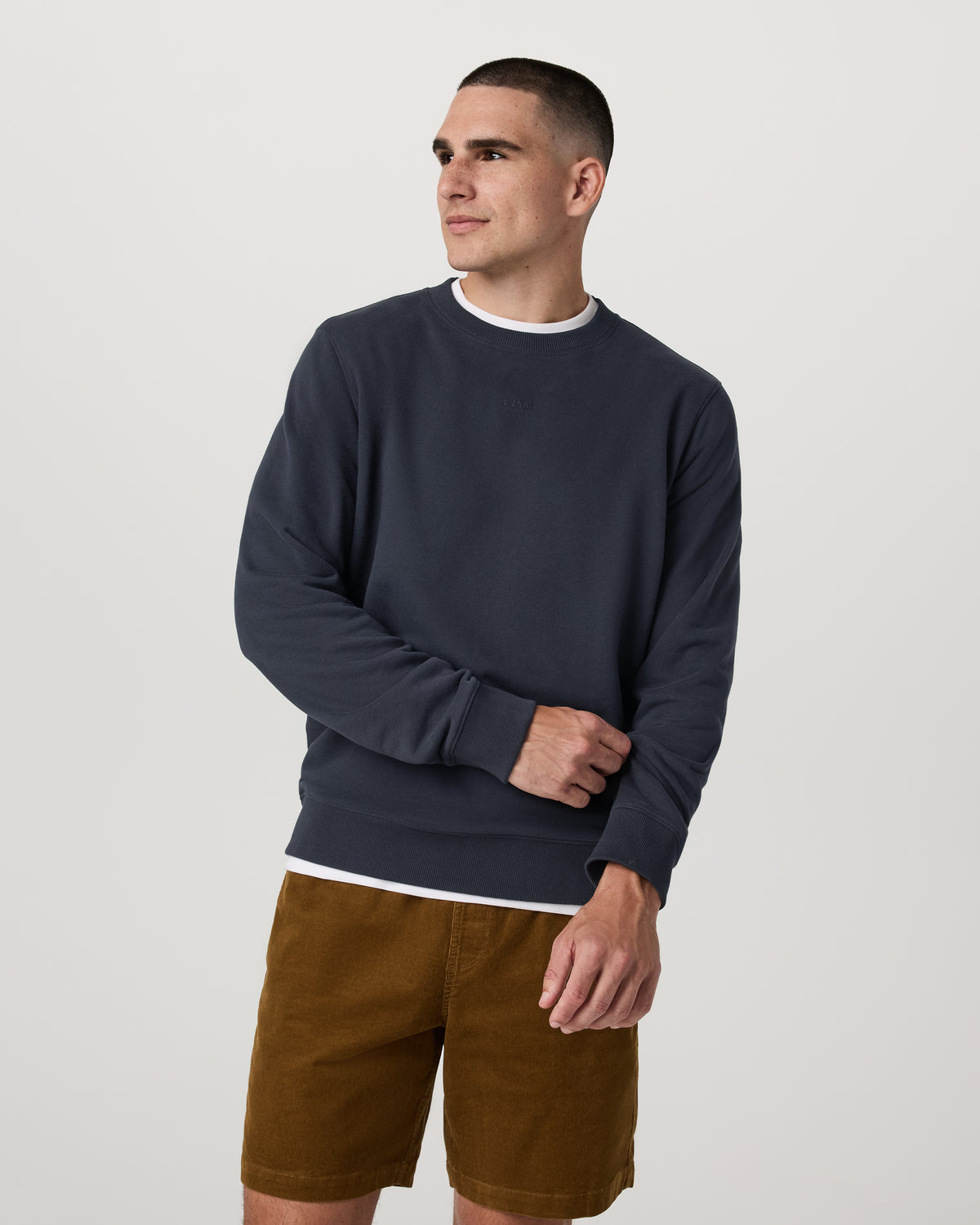 Cypress Logo Crew Men's Navy Sweatshirt | Vuori onsale - US 5615