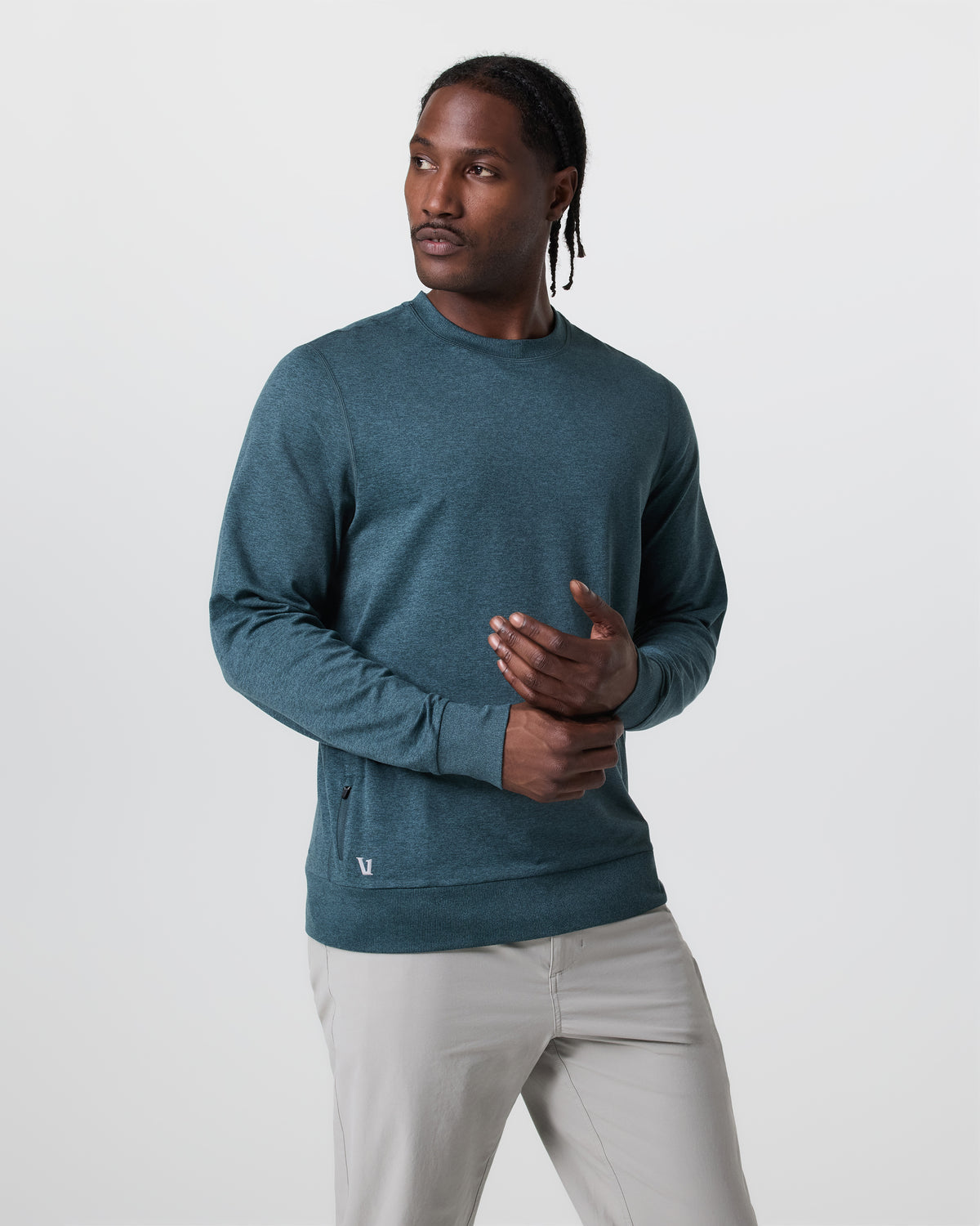 Ponto Performance Crew Deep Sea Heather Pullover | Vuori shop - US 3502