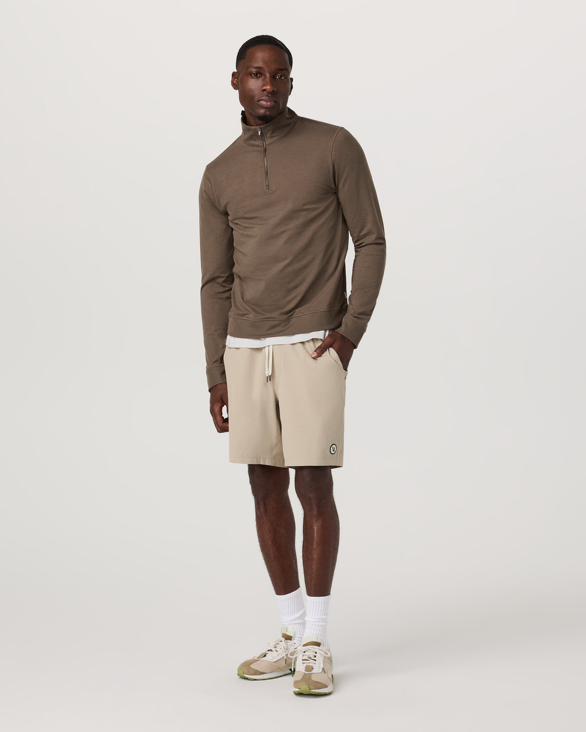 Coronado 1/2 Zip Men's Espresso Heather Pullover | Vuori onsale - US 1717