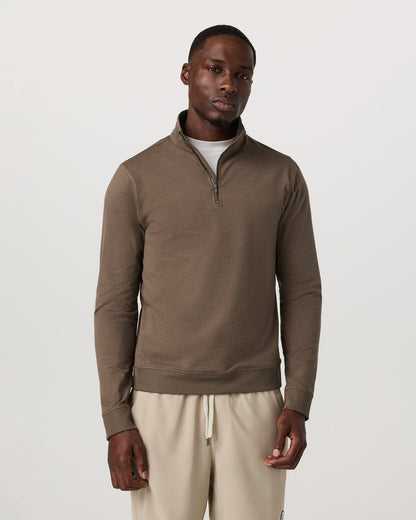 Coronado 1/2 Zip Men's Espresso Heather Pullover | Vuori onsale - US 1717