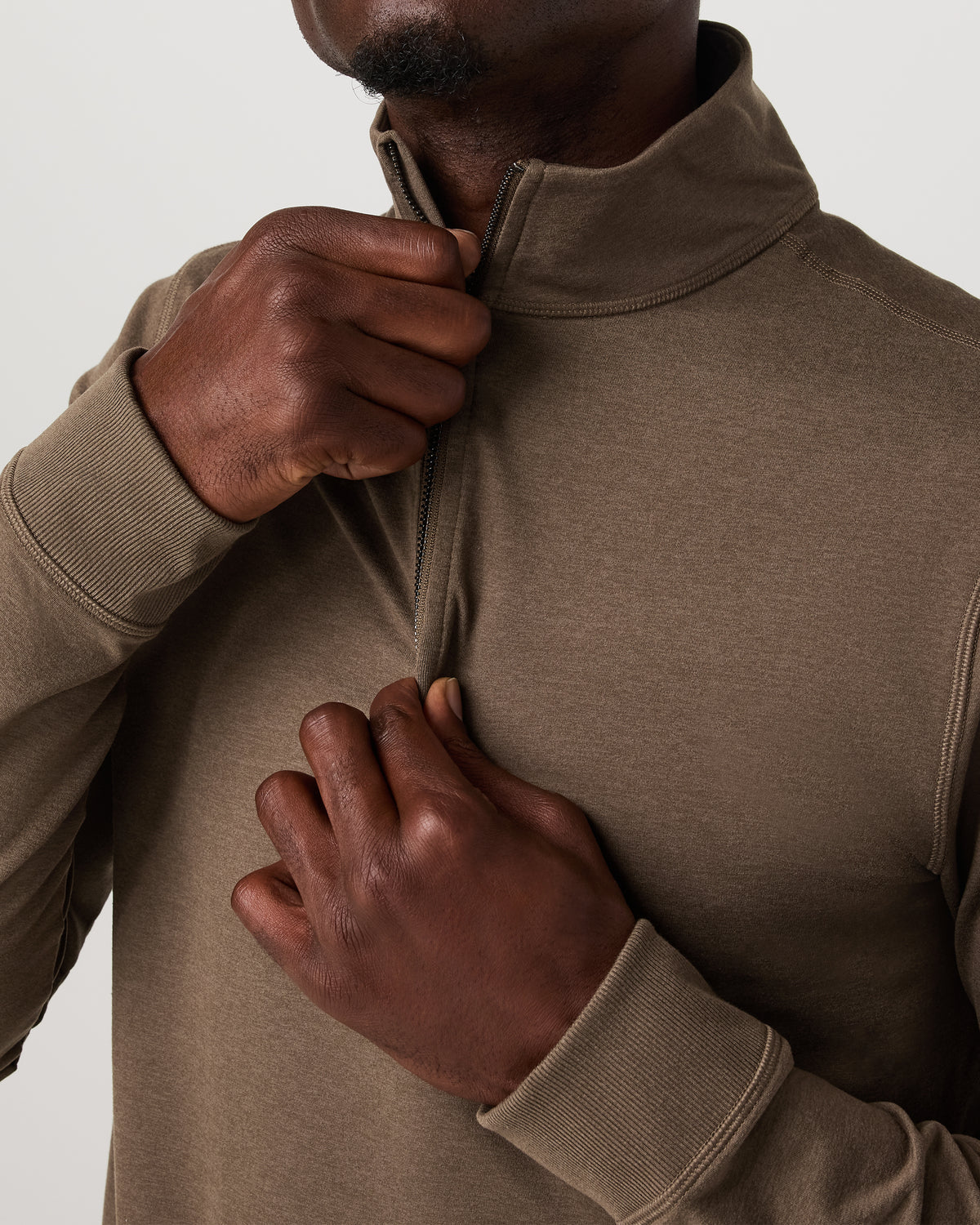 Coronado 1/2 Zip Men's Espresso Heather Pullover | Vuori onsale - US 1717
