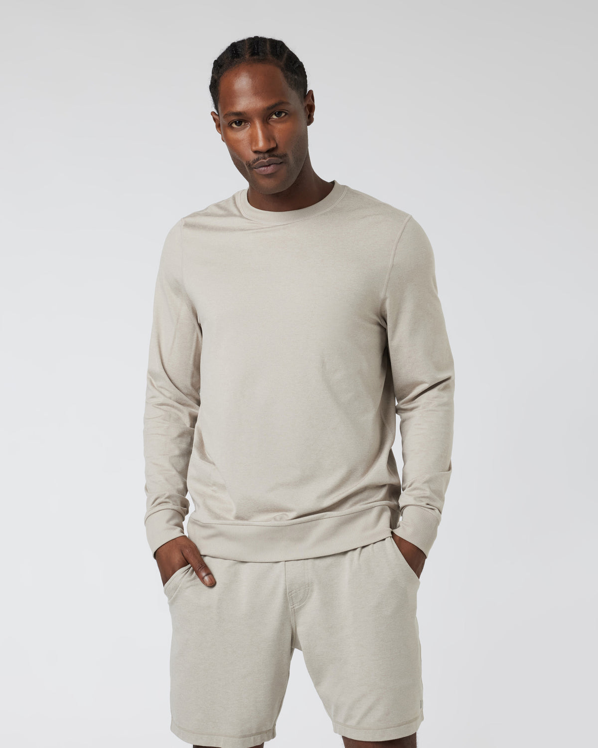 Ponto Performance Crew Dark Salt Heather Pullover | Vuori online - US 8866