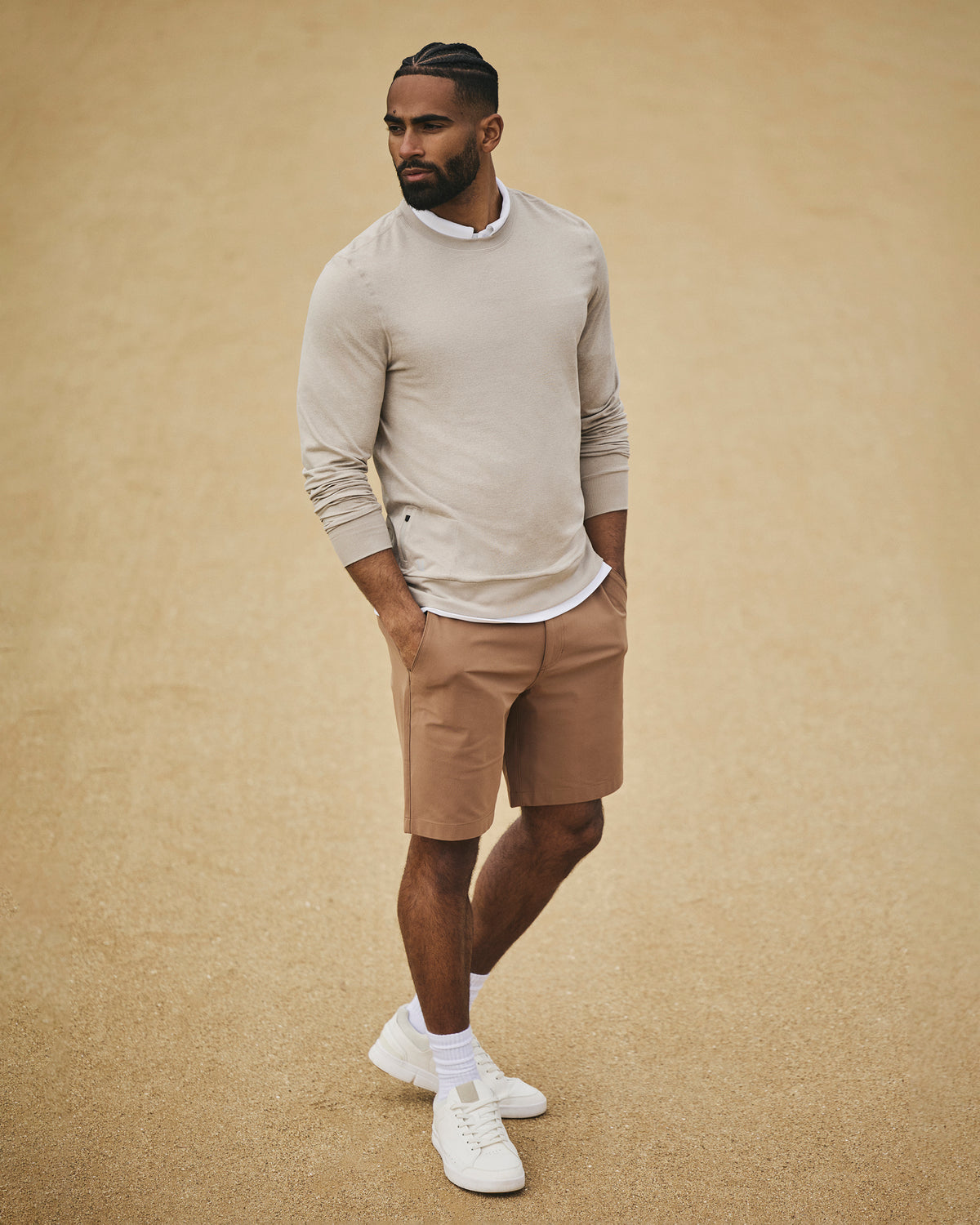 Ponto Performance Crew Dark Salt Heather Pullover | Vuori online - US 8866