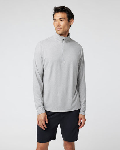 Ease Performance Half Zip 2.0 Light Heather Grey | Vuori shop - US 9422