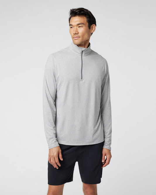 Ease Performance Half Zip 2.0 Light Heather Grey | Vuori shop - US 9422