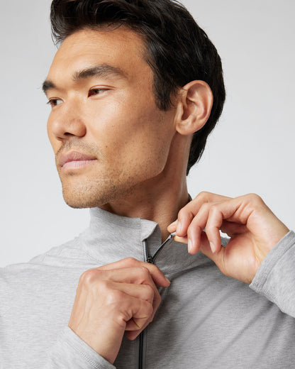 Ease Performance Half Zip 2.0 Light Heather Grey | Vuori shop - US 9422